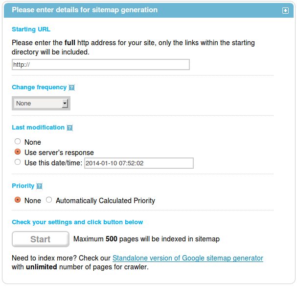 sitemap-create